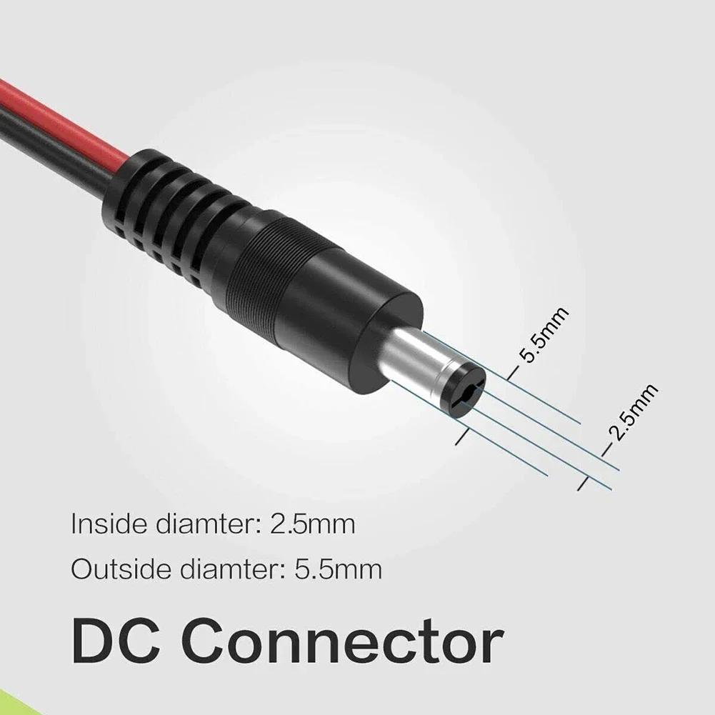1pc For Solar Adapter Cable 15/30/45A Power Pole Connector DC 5.5x2.5mm Solar Panel Cable Connect Accessories
