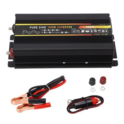 500W Wechselrichter DC24V auf AC220V Reiner Sinus LED-Anzeigebildschirm Wechselrichter mit Autoladegerät
