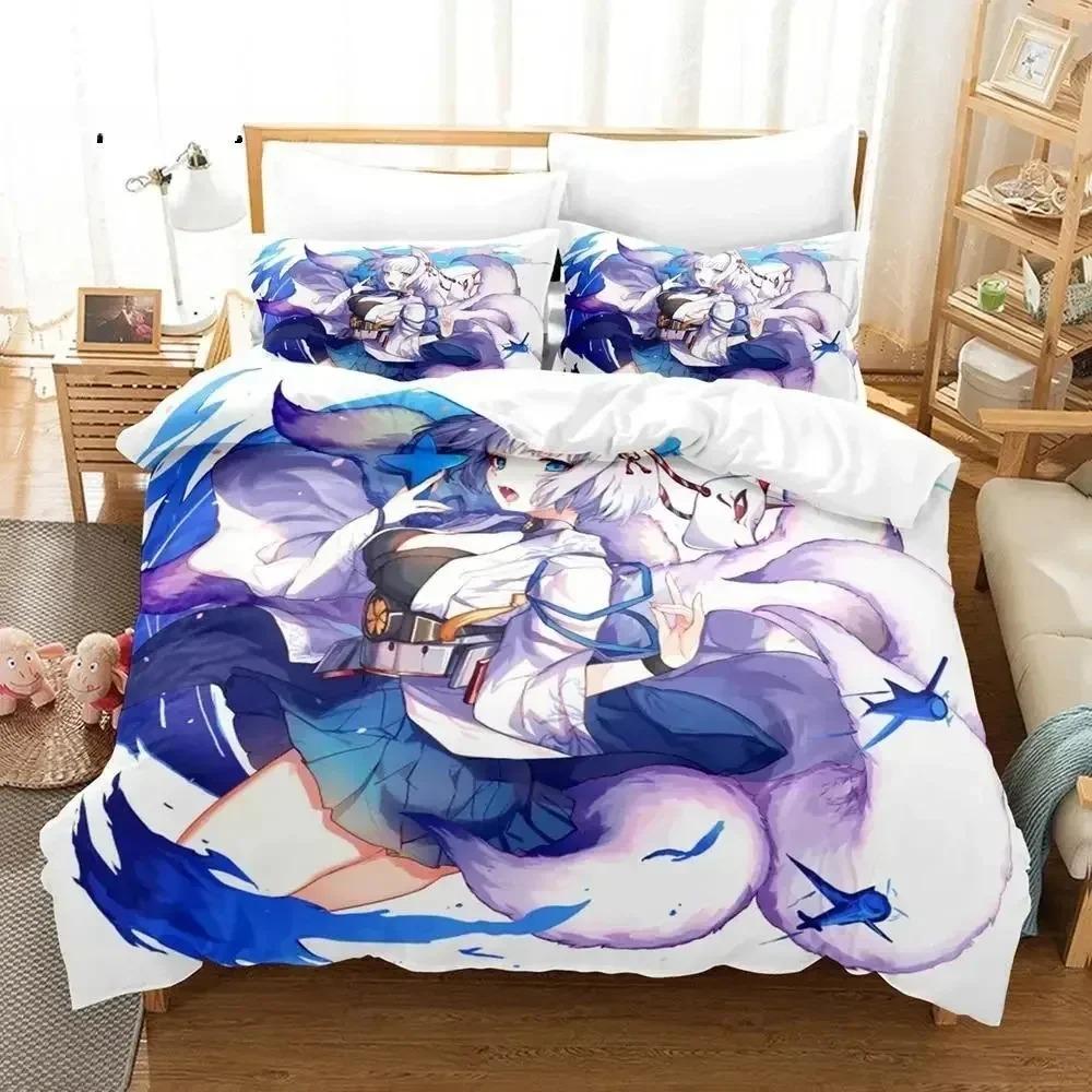 Comforter 3D Print Anime Azur Lane Bedding Set For Bedroom Soft Modern S Comefortable Kids And