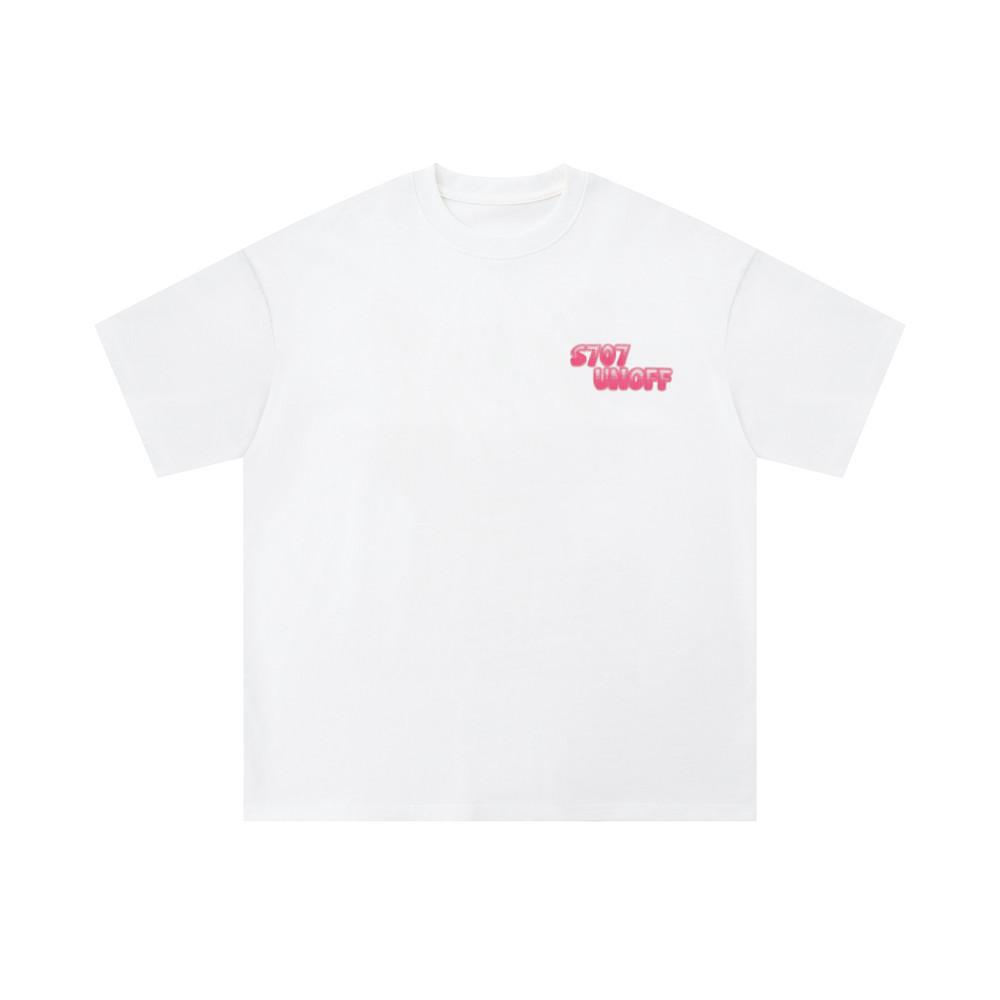 American Cat Short Sleeved T-shirt for Men's Summer Loose Design, Street Trend Versatile Round Neck T-shirt Top