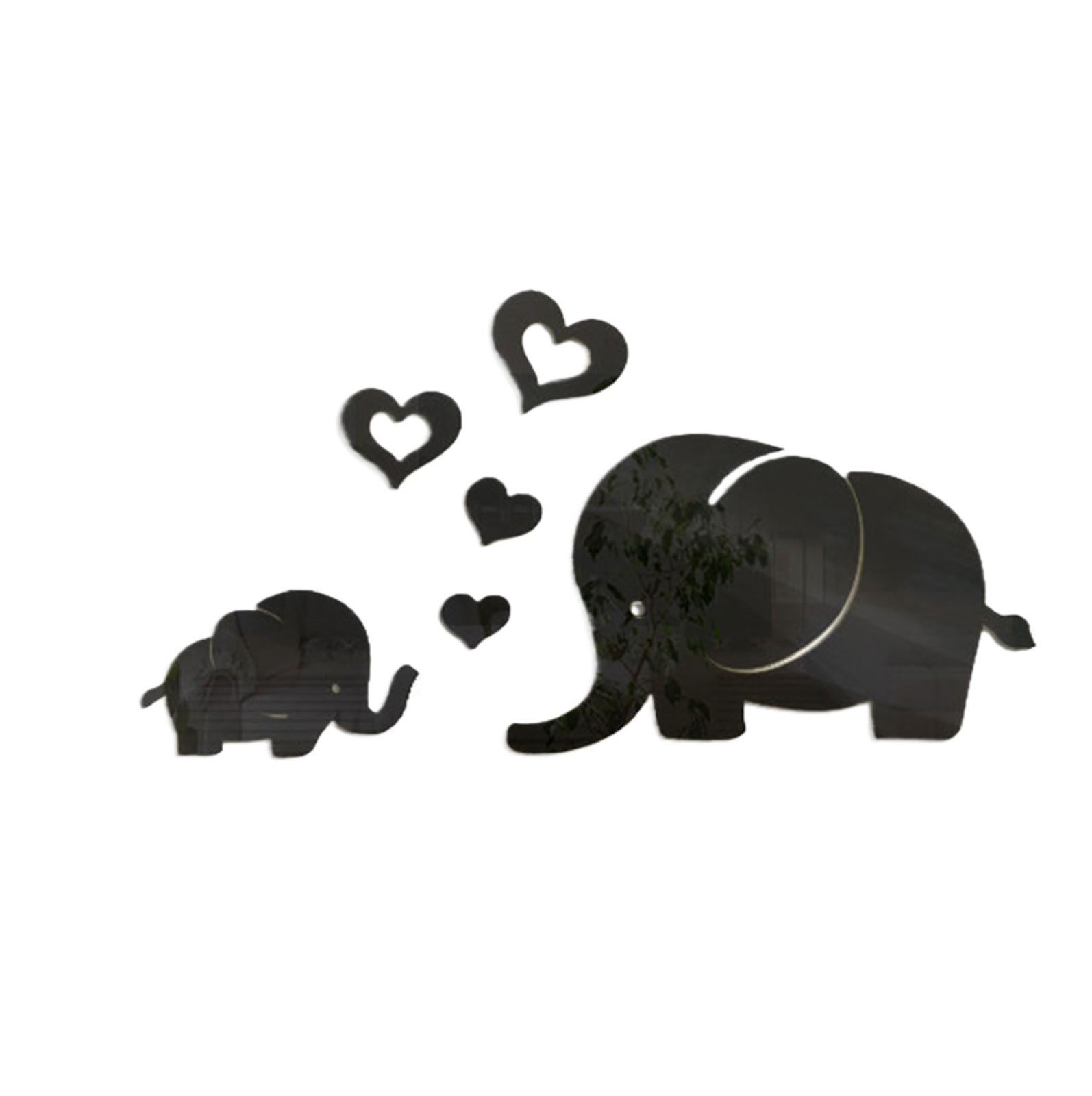 

Слон Стикер Стены Декор Зеркало Наклейка DIY Наклейка Съемный Искусство Детские Детская Комната Росписи One Size чёрный