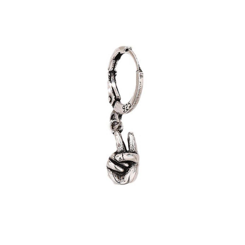 Vintage Vintage Scissor Hand Earrings Street Punk Cold Hip Hop Gestures Small Fun Bier Cute Ear Buckles