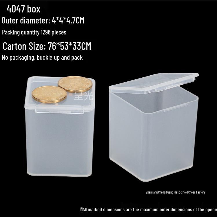 Transparent Small Square Plastic Box for Earphones, Jewelry, Beads, and Small Parts Storage (24-85)