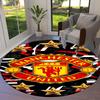 Manchester United F Round Area Rug,Carpet Rug for Living Room Bedroom Sofa Playroom Decor,Non-slip Floor Mat