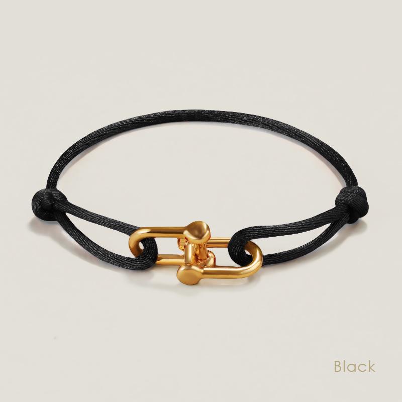 MOONLIGHT Classic Adjustable U-Shape Charm Bracelets for Women High Quality Silk Rope Bracelet Female Jewelry Gifts