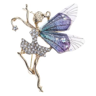 Rhinestones Butterfly  Brooch Lapel Pins Ballet Dancer Brooches Clothing Pins Birthday Gift for Women Teen Girls