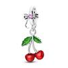 copper Strawberry Cherry Apple Avocado Fruit Charm Bead Charms Pendants Compatible With Do It Yourself Authentic BraceletS Birthday Jewellery