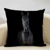 Funda de Cojín Animal Caballo Hermoso Patrón de Caballo Funda de Almohada para Sofá Decoración Artística para Sala de Estar en Casa Funda de Cojín 45x45cm Lino