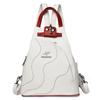 Autumn and Winter Fashion New Breast Bag Women's Backpack Vertical Splicing Women's Bag Casual Soft Leather Student Backpack