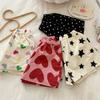 Summer Girls Shorts Baby Cute Heart Print Short Pants Cute Sweet Kids Girls Cotton Shorts Children Casual Pants
