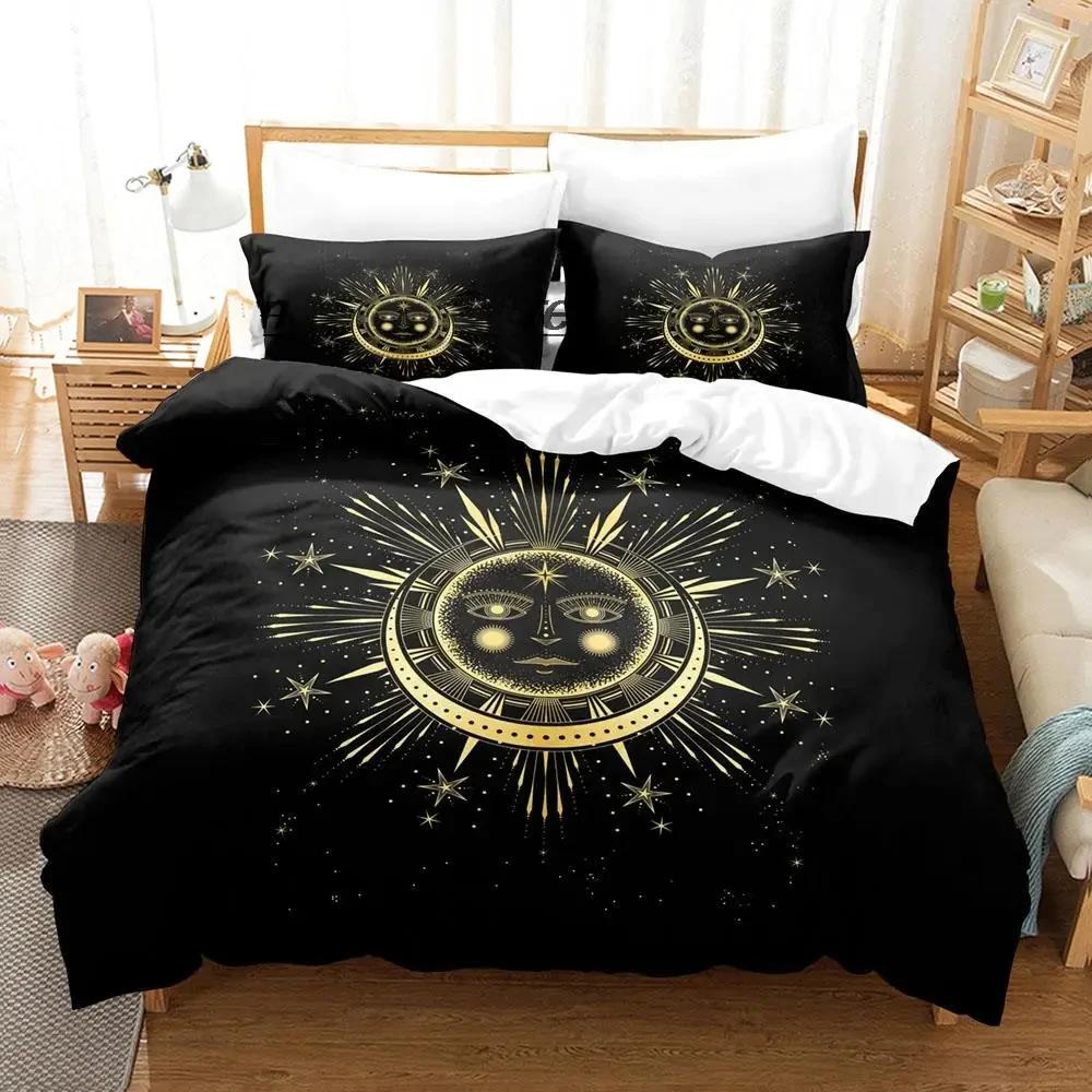  Witch's Moon Bedding Set Single Twin Full Queen King Size Aldult Boys Bedroom Duvetcover Sets Anime Bed Sheet Set New