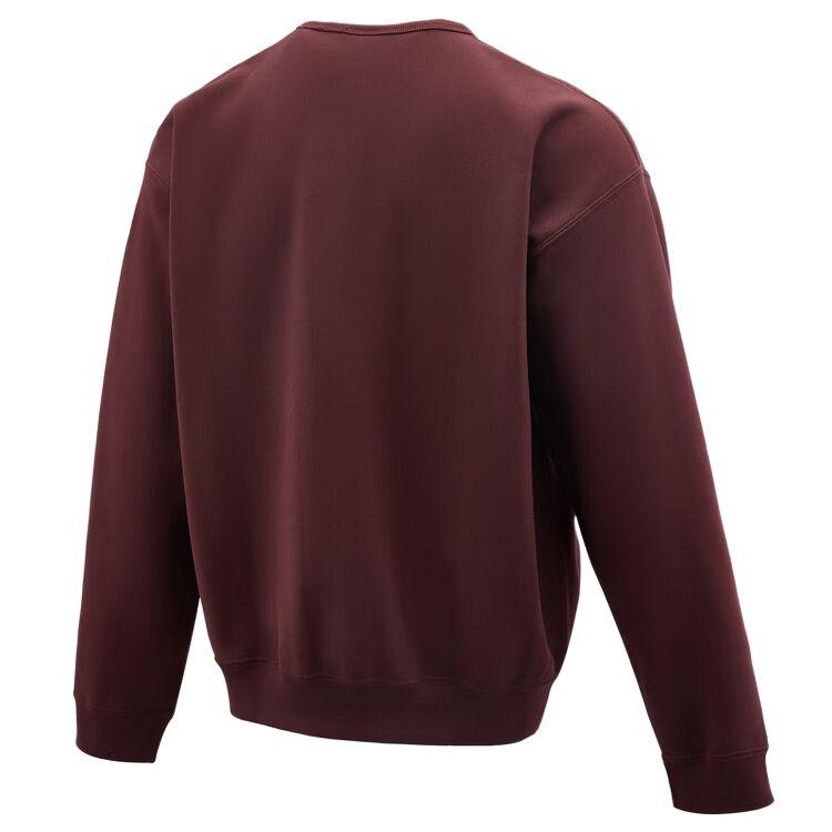 Nike Solo Swoosh Men's Fleece Crewneck Sweatshirt Burgundy HV1087-652