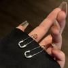 Minimalist Safety Pin Shape Lever Back Earrings for Women U-shaped Golden Plated Lock Pendant Pierced Earring Jewelry Gifts