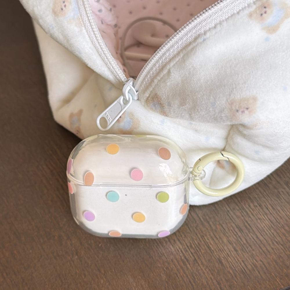 Clear and Playful Color Cute Polka Dots for AirPods Protective Case Pro Protective Case AirPods3 Earphone Case