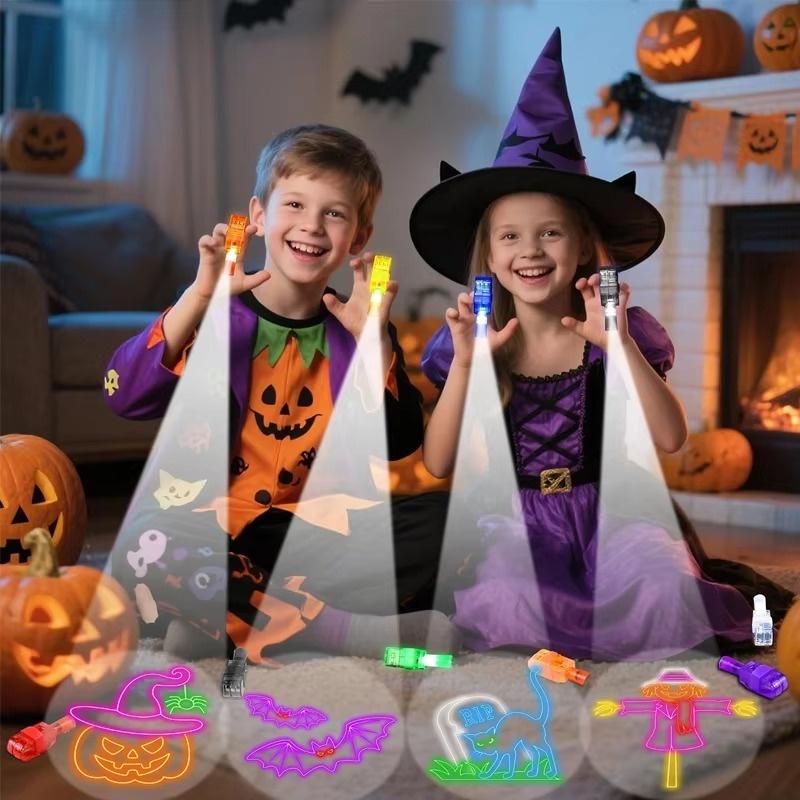 12Pcs Halloween Led Finger Lights Neon Party Favors Glow In Dark Rave Party Supplies Goodie Bag Stuffers Prizes