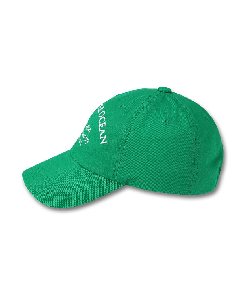 DOLPHIN WAVE APPAREL Dolphin Lettering Ball Cap Green