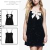 2024 Retro Sleeveless Slim Fit Bow Camisole Dress for Women – Short Skirt