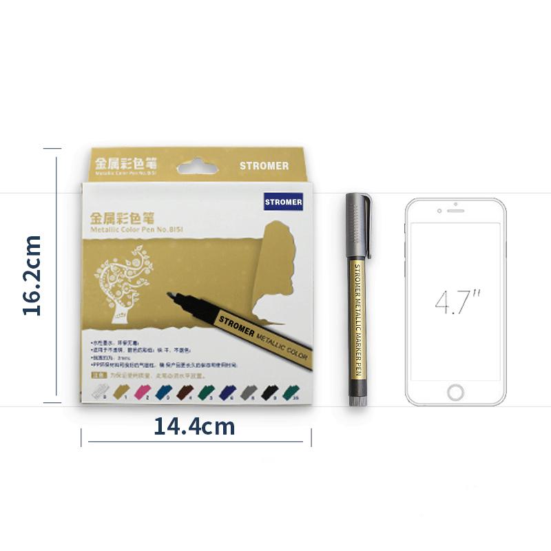 10/20PCS/Lot Metallic Markers Paints Pens Art Permanent Writing Markers for Paper Stone Glass Wall Fabric Scrapbooking Metal