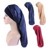 Hair Bonnet Wide Pure Color Imitation Silk Women Shower Hat for Hair Salon