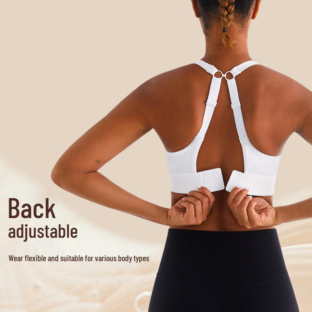 Damen High-Impact Stoßfester Yoga-BH - Verstellbar, Bügellos, Seitenstütze