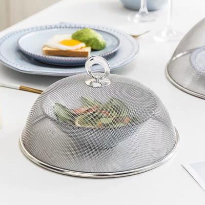 Stainless Steel Food Cover Mesh Dish Lid Cake Bread Plate  for Outdoors Parties BBQs