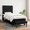 3136807 vidaXL Divan Bed with Mattress Black 90x200 Cm Fabric