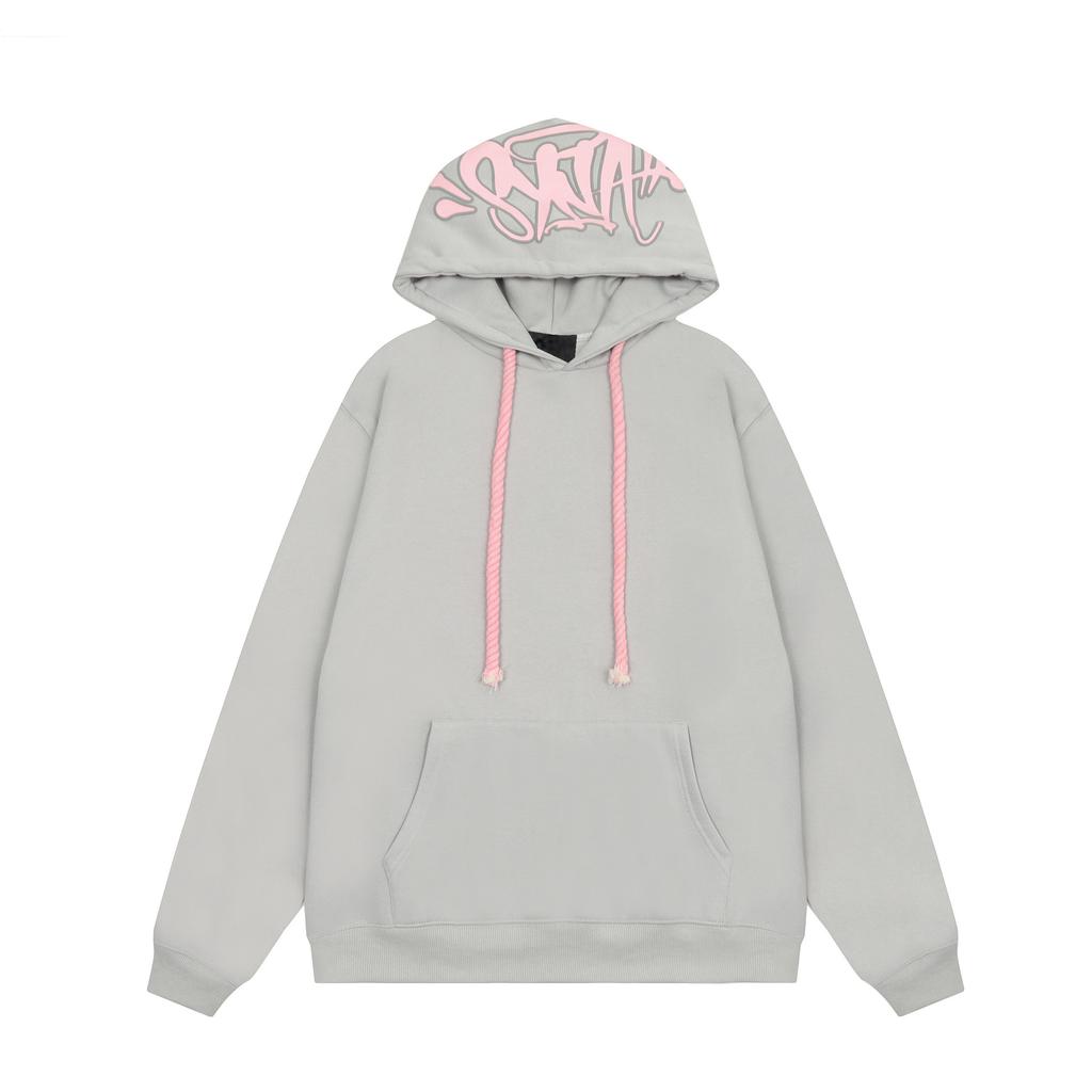 SynaWord Felpa con Cappuccio Larga Americana Pantaloni della Tuta Syna Marca Trendy per Uomo e Donna Hip Hop Street Coppia Tuta Casual