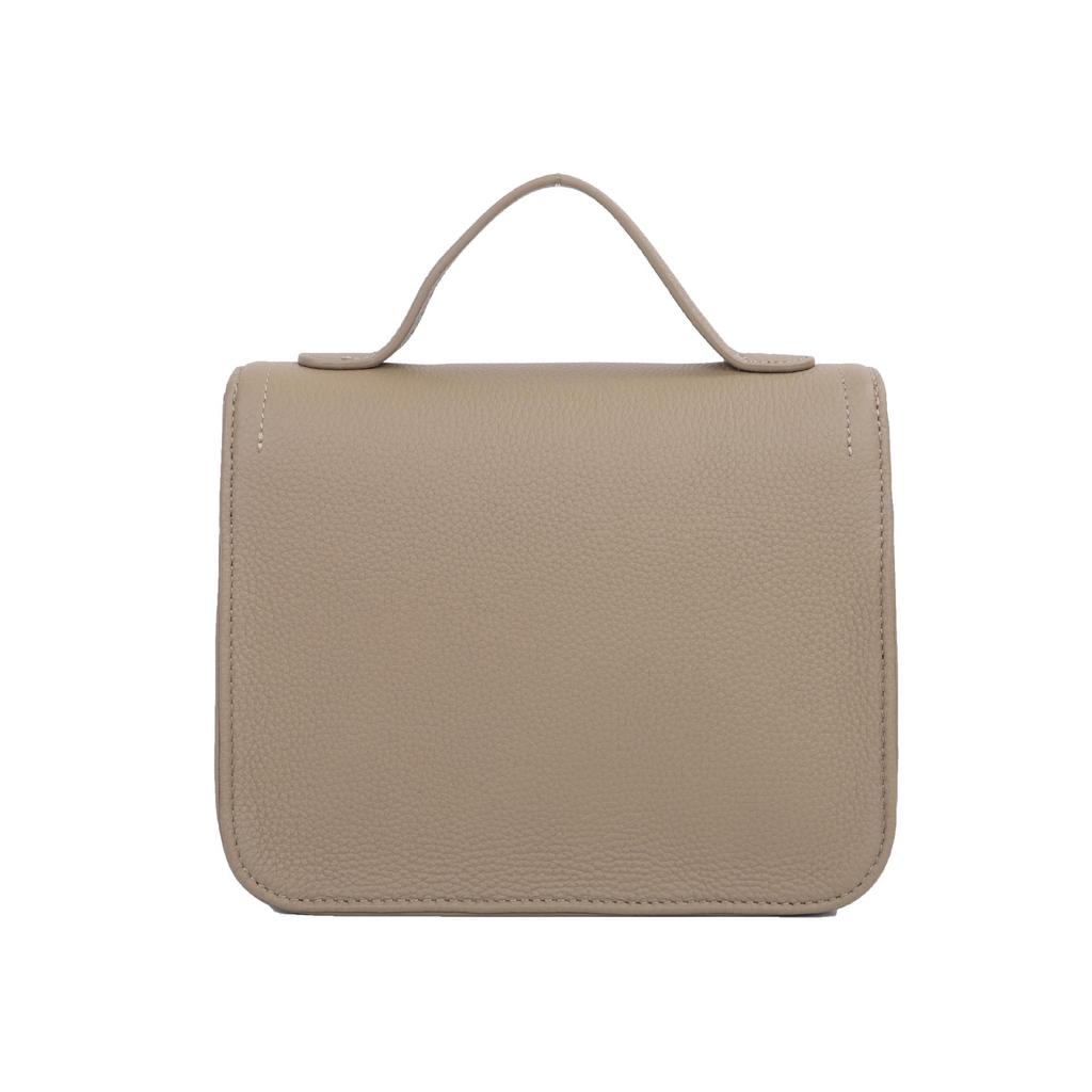 Women's Genuine Leather Cowhide Handbag - Simple, Solid Color, Handmade Messenger Bag