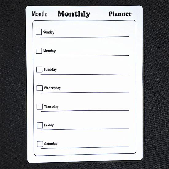 Magnetic Dry Erase Whiteboard for Fridge Reusable Monthly Calendar & Weekly Planner Blackboard Style Note Pad Kitchen Message Board