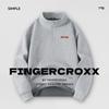 Fingercroxx IT Herren Fleece-Sweatshirt mit halbem Reißverschluss und Stehkragen