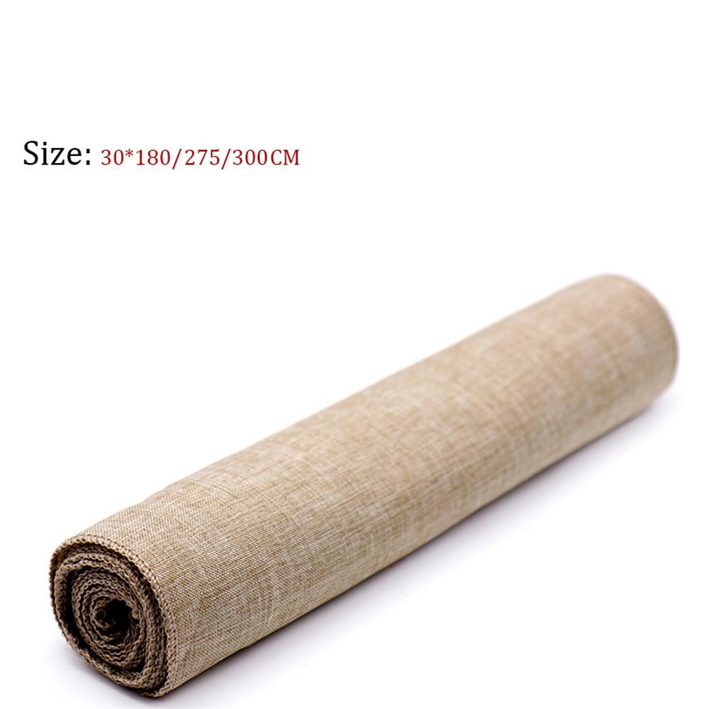 Jute Burlap Linen Party Banquet Wedding Table Runner Table Cover Tablecloth Home Decoration