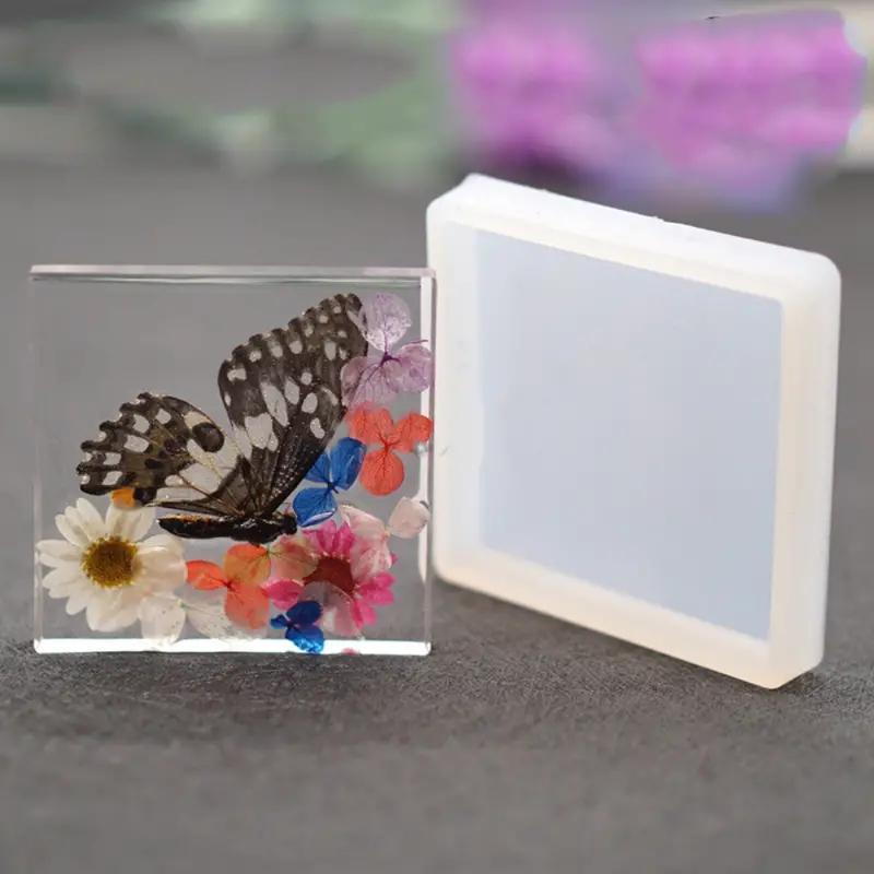11Pcs Silicone Molds of Different Sizes,DIY Handmade Jewelry Resin Dried Flower Ornaments Square Ball Molds,Resin Jewelry