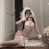 Milk Fufu Hairy Hooded Rabbit Costume Cosplay Sexy Uniform Passion Seduction Three-point Suit