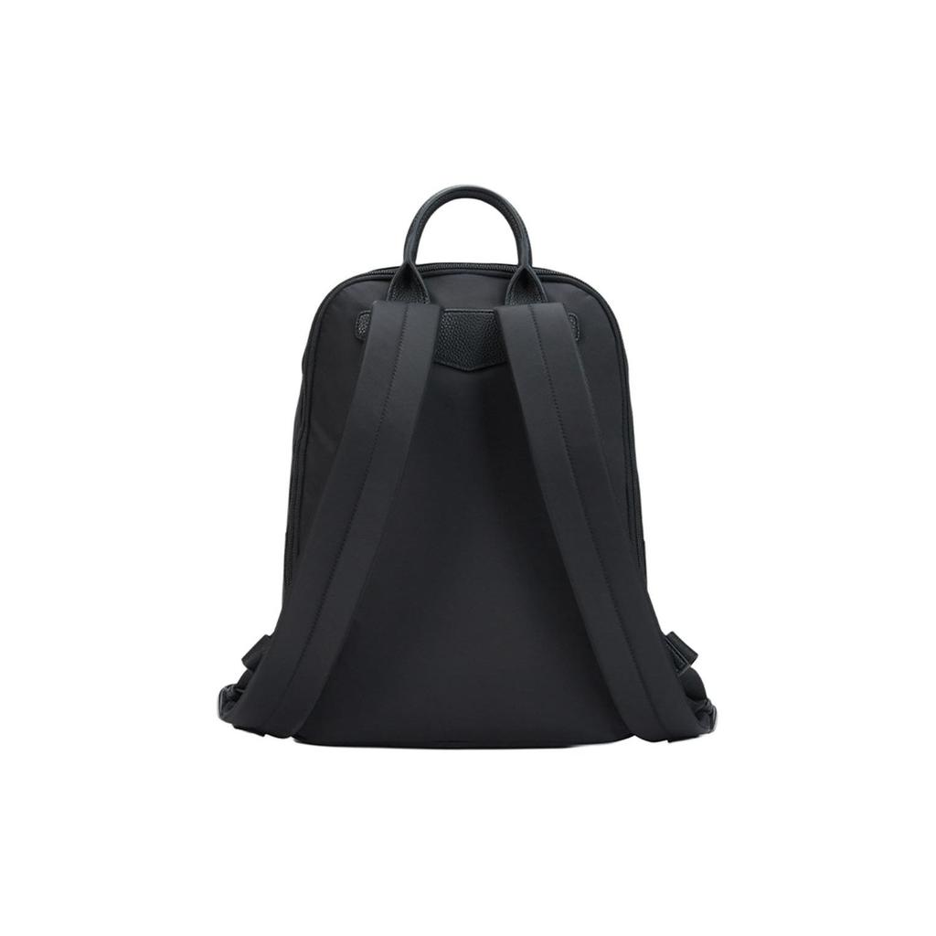 Emporio Armani Travel Essentials 32 Solid Color Logo Embroidered Zipper Closure Fabric Backpack Women backpack Black Y3L111-YWS1E-80001