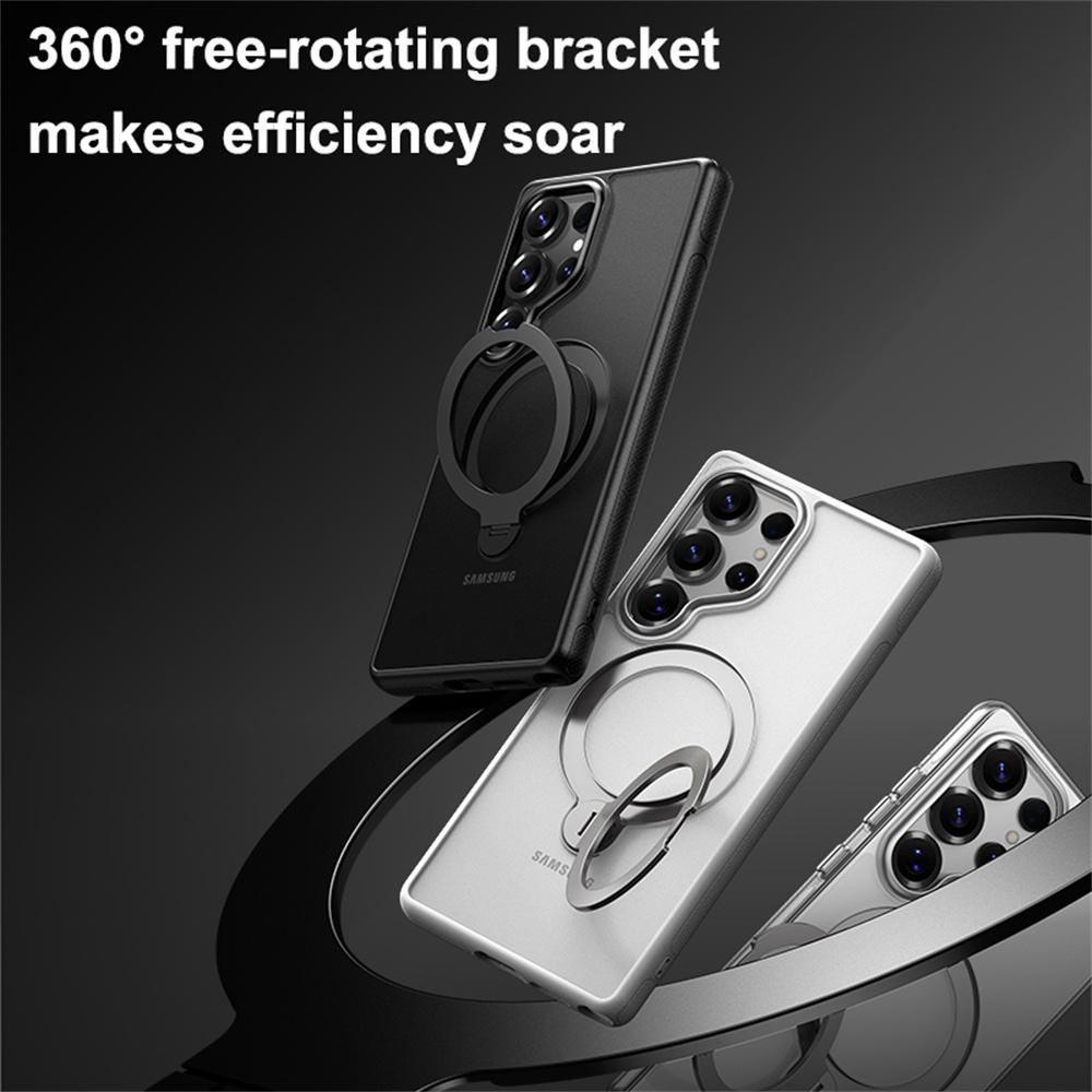 For Samsung Galaxy S25 Ultra Case Compatible with MagSafe Drop Proof TPU PC Kickstand Phone Cover