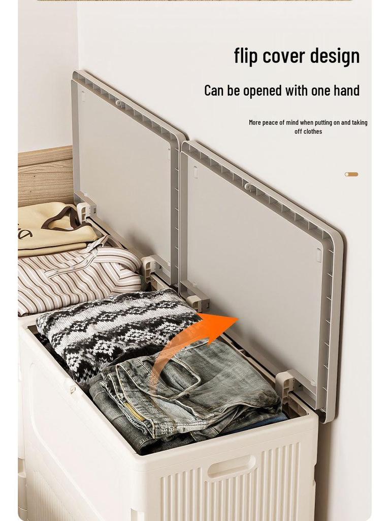 Haixing Large Capacity Folding Plastic Laundry Hamper with Lid