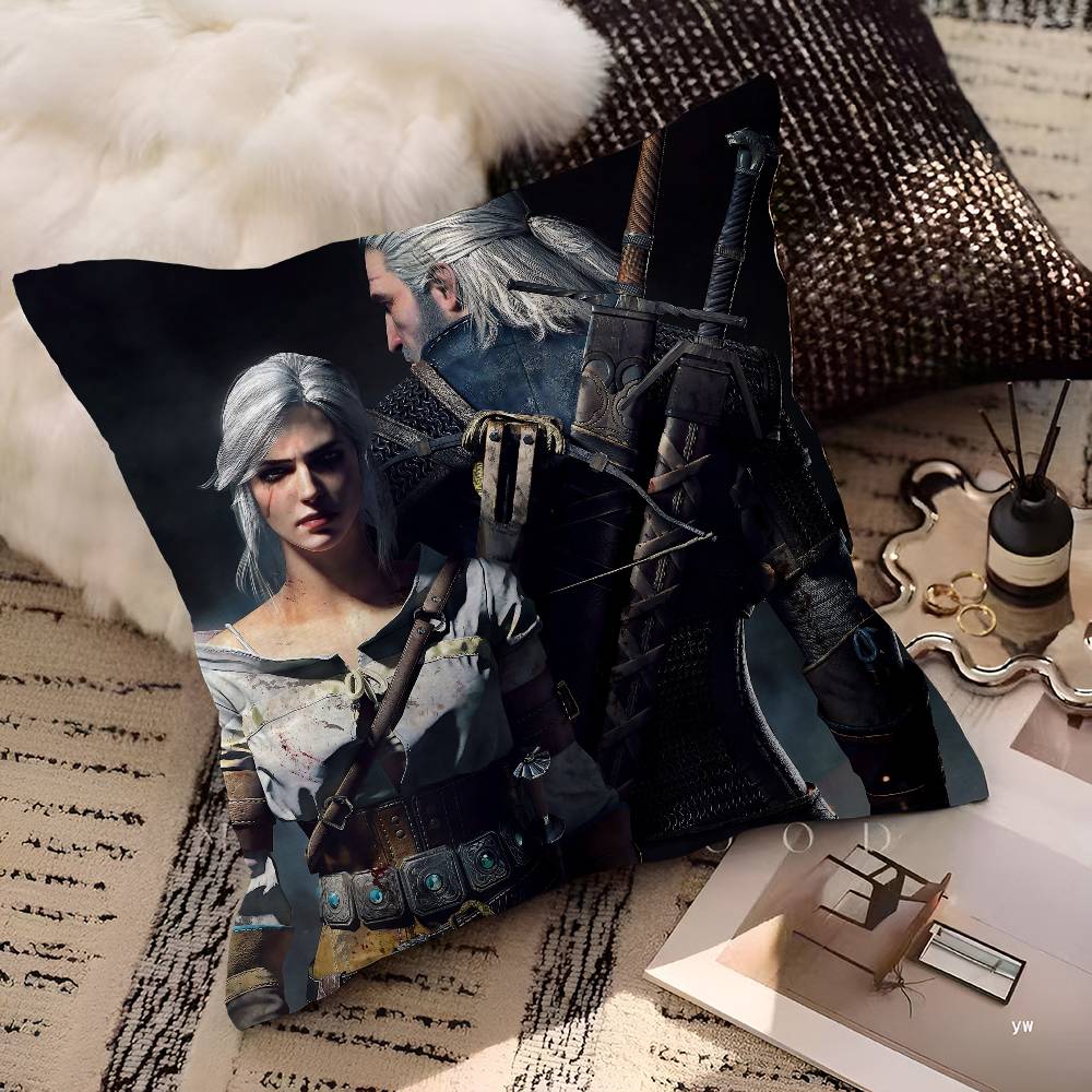 Hot-The-W-Witcher-Game Cushion Cover Pillowcase Upholstery Sofa Throw Pillow Home Decor Pillowcas