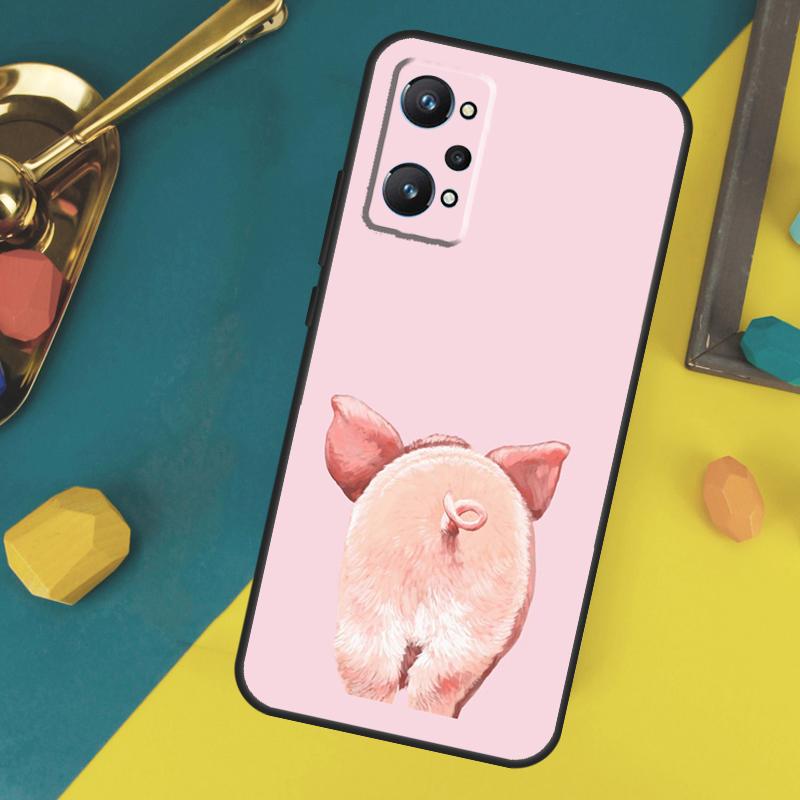 

Cartoon Pig Case For Realme C67 C75 C61 C55 C53 C51 C21Y C25S 10 11 12 13 14 Pro Plus GT 6T 6 5 GT7 Pro Realme 11 Pro