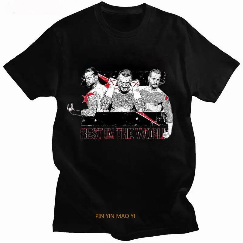 Cm Punk  T Shirt   Funny  American Professional  Wrestler AEW T-shirts  Summer Y2k Hipster Kawaii Clothes Vintage  Hot Sale