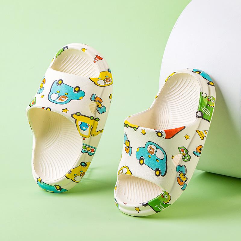 Boys' Shoes with Cartoon Soft Soles, Girls' Indoor Flip-flops with Soft Soles