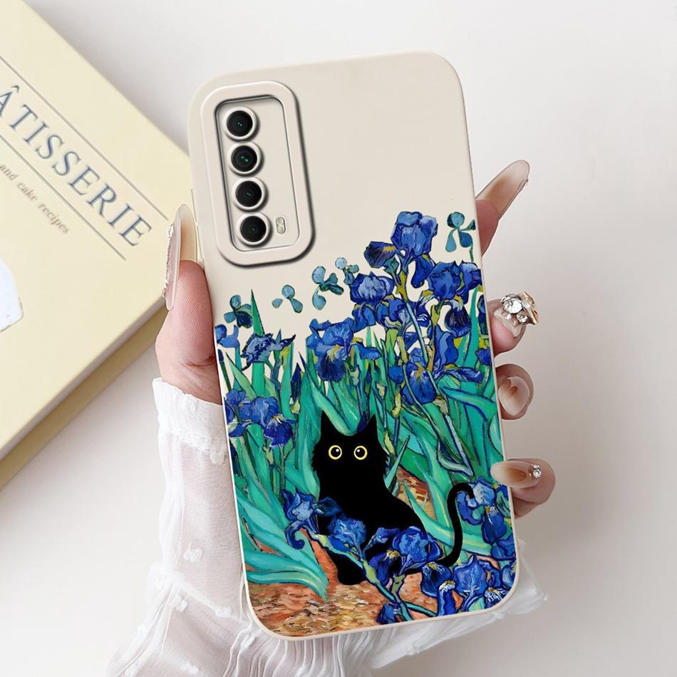 For Huawei P Smart 2021 Case Huawei Y7A PPA-LX3 PPA-LX1 PPA-LX2 Elegant Printing Soft Silicone Shockproof Phone Cases