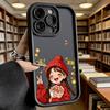 Lucky Girl In Red with Flowers Luxury Anti-Slip Phone Case For Xiaomi Redmi Note 15 14 13 12 11 10 9 Pro Full Protective Cover