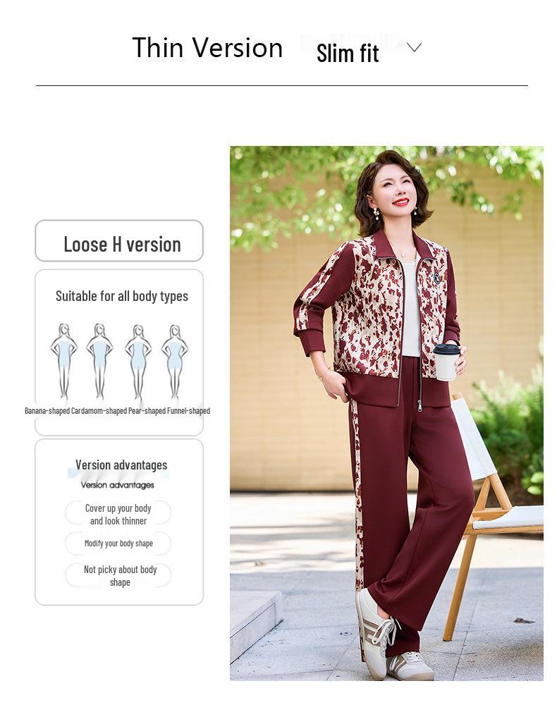 2025 Herbst Tie-Dye Jacke Trainingsanzug für Frauen mittleren Alters - Lässiges Set