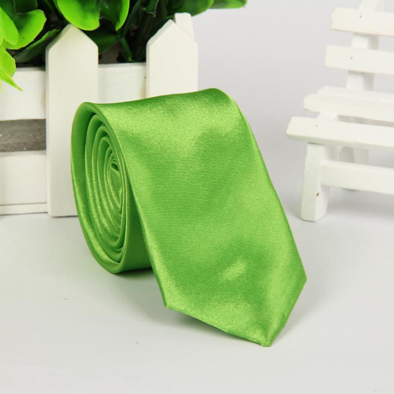 Casual Korean Style Narrow 5cm Solid Color Tie for Men
