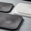 Light Luxury Square Thick Edge Flat Plate, High-End Restaurant Steak Plate, Hotel Ceramic Plate, Wedding Dining Plate
