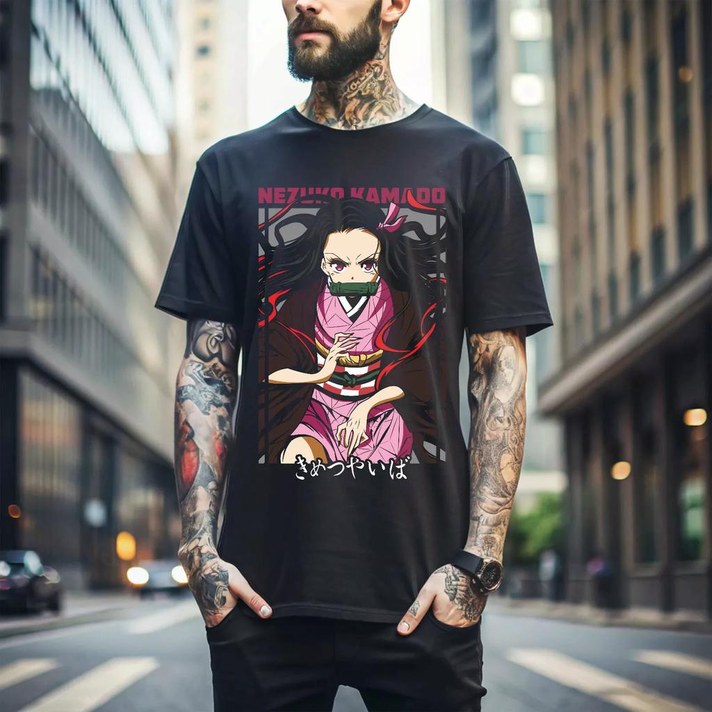Nezuko T-Shirt Demon Killer Kimetsu No Yaiba Anime Mitsuri Kanroji Tee Gift Summer New Men's Women's Streetwear