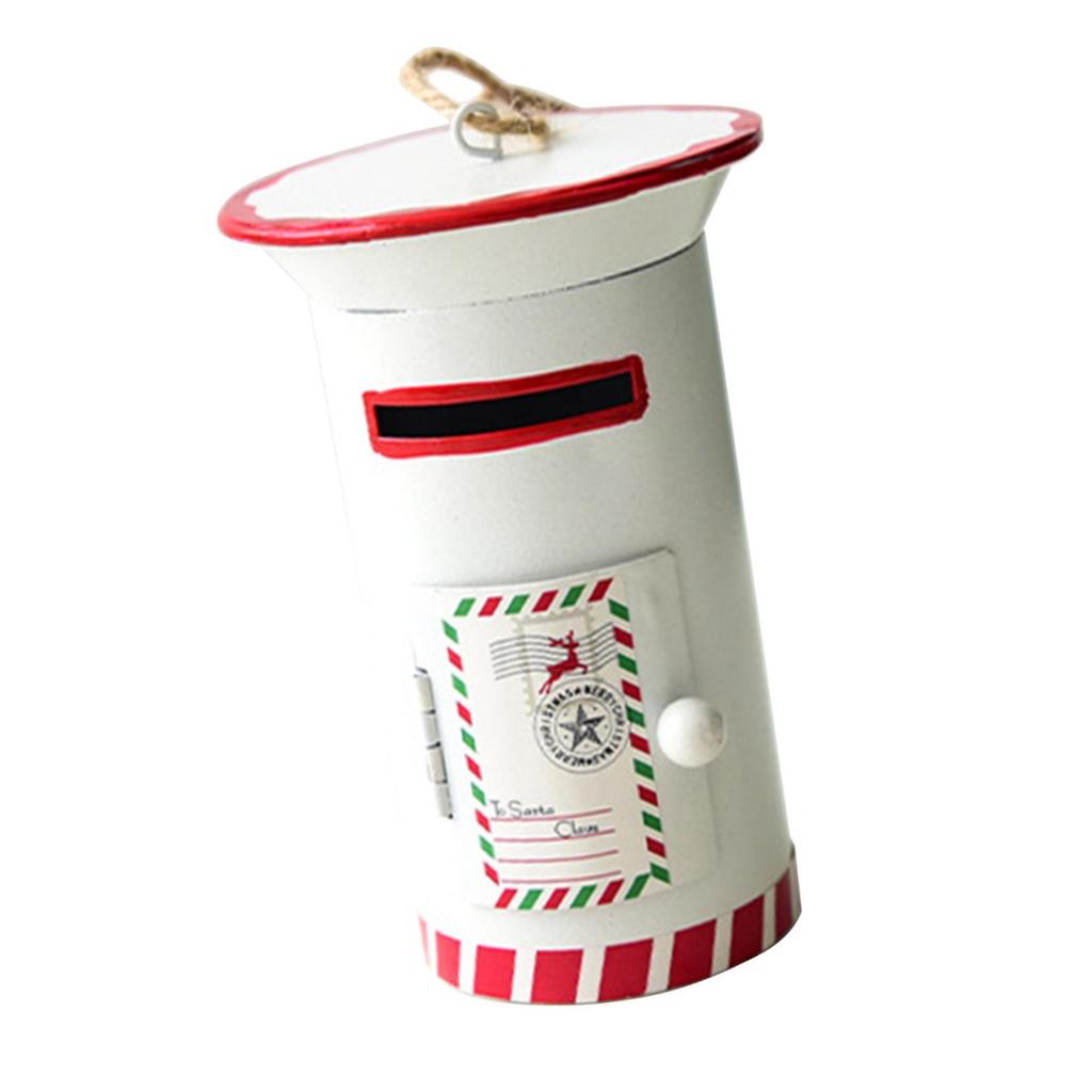 Santa Mailbox Christmas Tree Ornament Vintage Creative Christmas Tree Hanging Decoration for Birthday Home Office Porch Festival