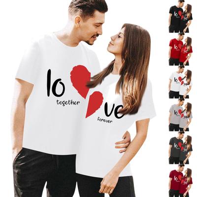 Pánske ležérne tričko s okrúhlym výstrihom a krátkym rukávom s potlačou na Valentína