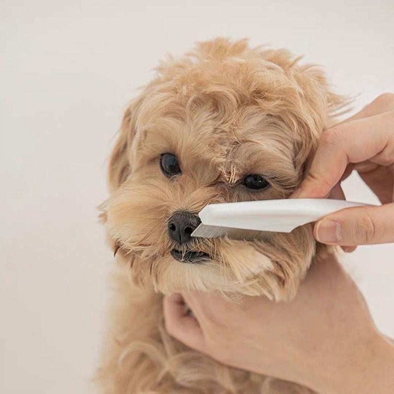 1 Stück Hundekamm aus Edelstahl für Haustiere - Sanftes Pflegeinstrument für Hunde, Effektive Läuseentfernung, Geeignet für Alle Rassen, Hundepflege