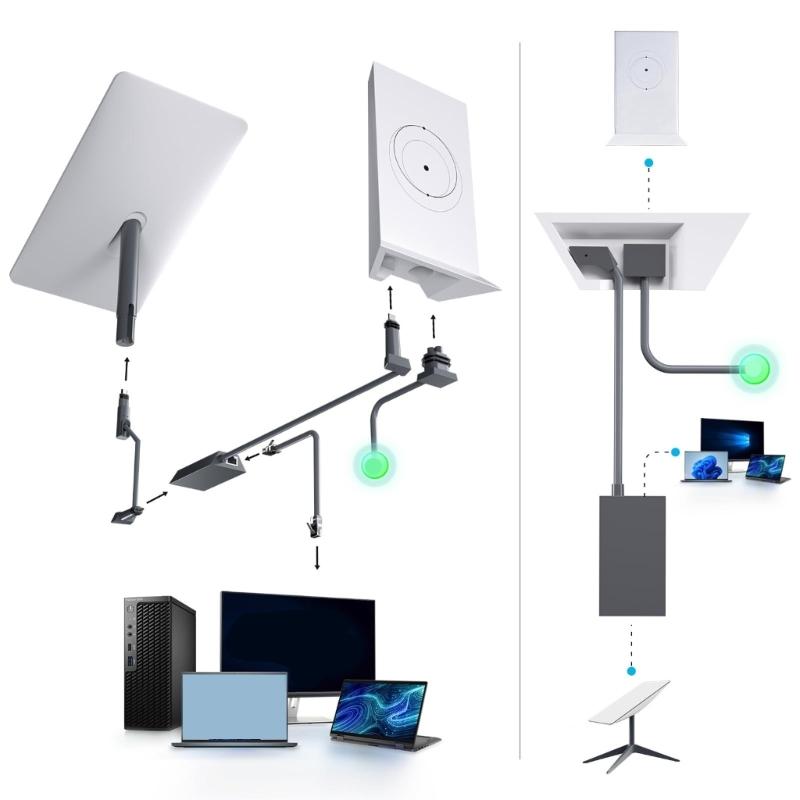 Drátový ethernetový adaptér Star Link pro přenos dat s routerem Star Link Actuated Gen2, kabelové externí sítě